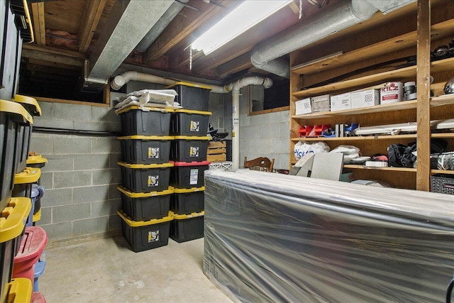 view of storage room