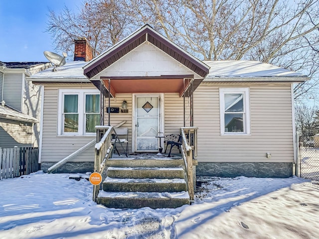 view of front of home