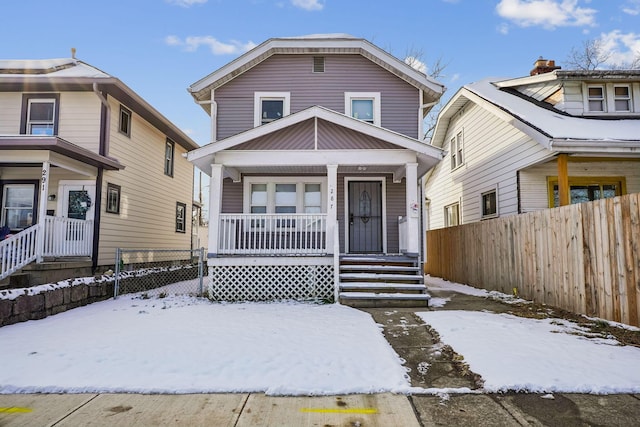 view of front of home with a porch