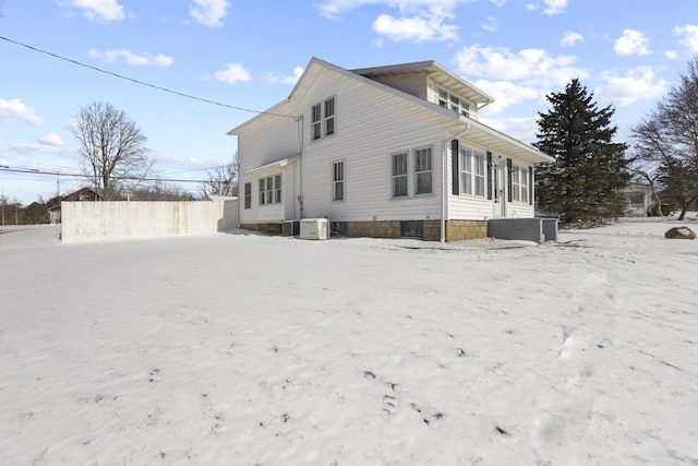 view of property exterior with cooling unit