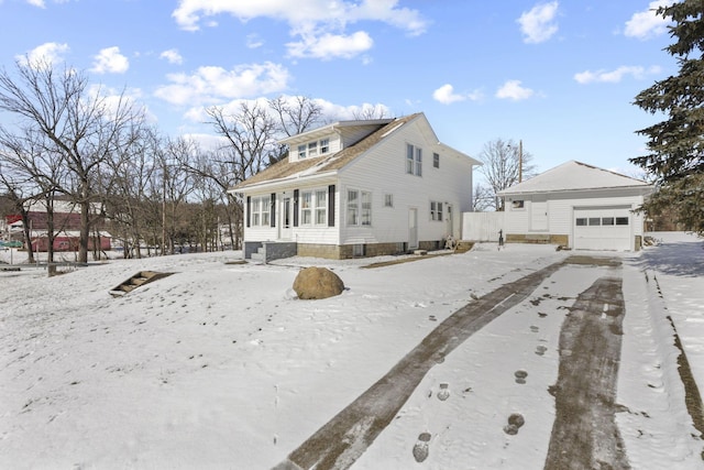 view of property featuring a garage