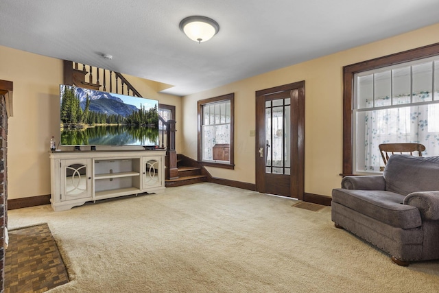 view of carpeted living room