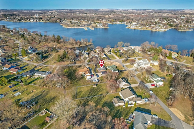 1545 E Choctaw Dr, London, OH 43140 - drone / aerial view with a residential view and a water view
