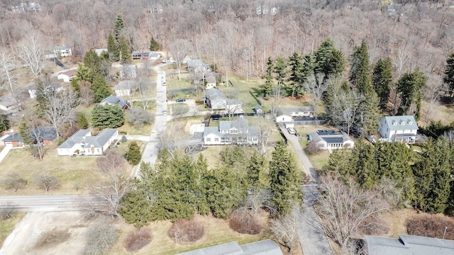 aerial view featuring a view of trees