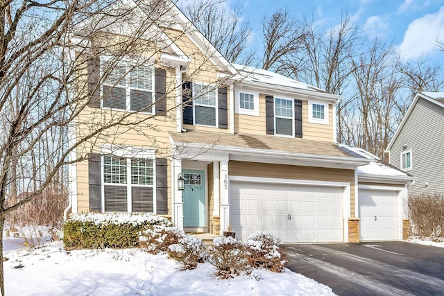 view of front of home featuring a garage