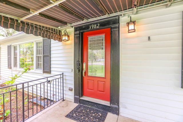 view of doorway to property