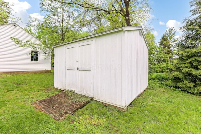 view of shed
