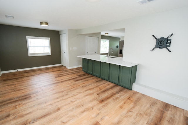 189 N Gould Rd, Bexley, OH 43209 - interior space featuring a sink, healthy amount of natural light, light wood-style flooring, and baseboards