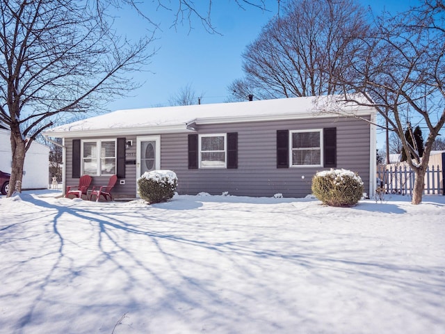 view of front of home