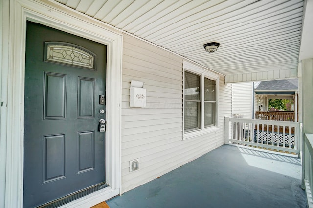 view of doorway to property