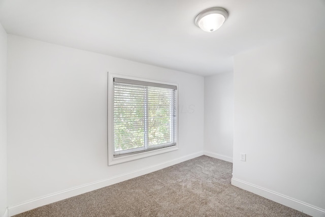 spare room with light carpet