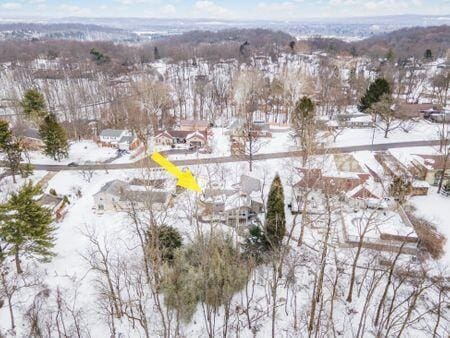 view of snowy aerial view