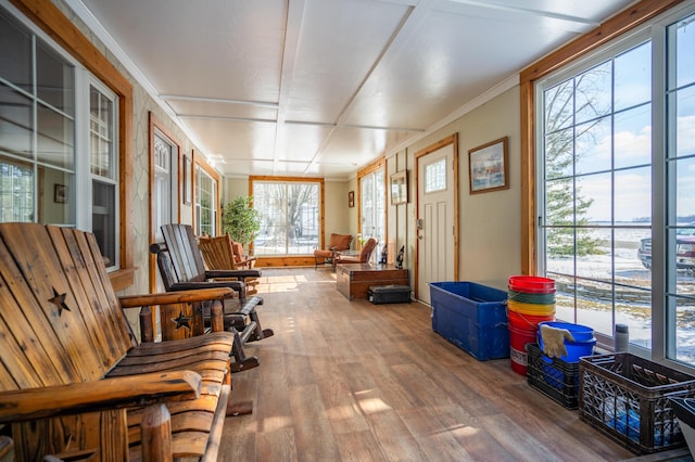 view of sunroom