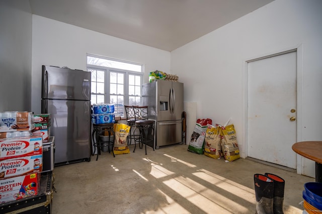 interior space with concrete flooring