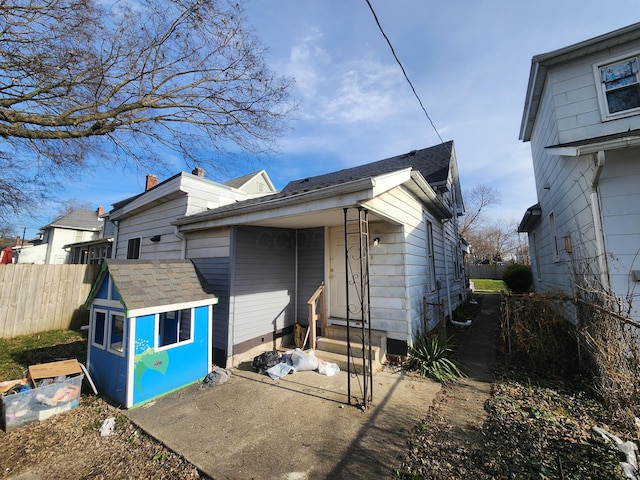 view of rear view of property