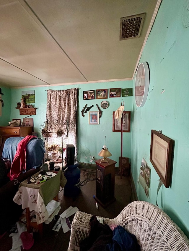 bedroom featuring visible vents