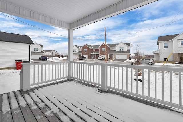 deck featuring a residential view