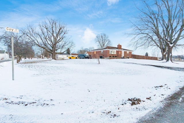 view of snowy yard