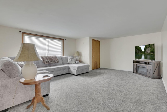 living room featuring carpet floors