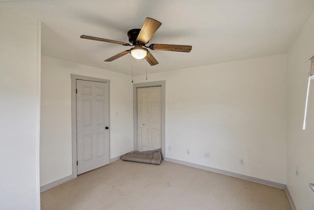 2029 Fairfax Ave, Columbus, OH 43207 - unfurnished bedroom featuring a ceiling fan and baseboards