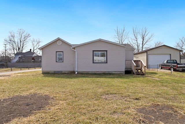 2029 Fairfax Ave, Columbus, OH 43207 - view of front of property featuring a front yard, a detached garage, and an outdoor structure