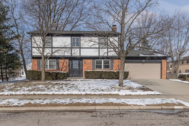 view of front facade with a garage