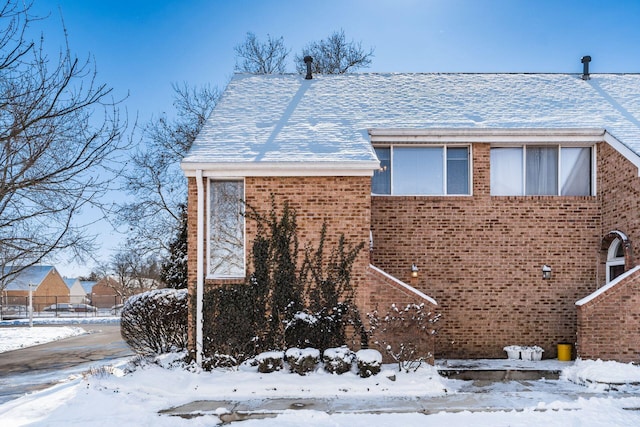 view of snowy exterior