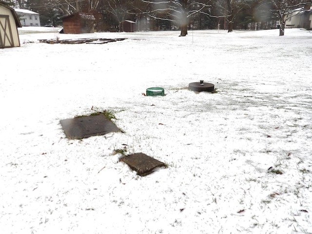 view of snowy yard