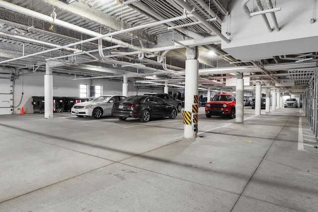 view of parking garage
