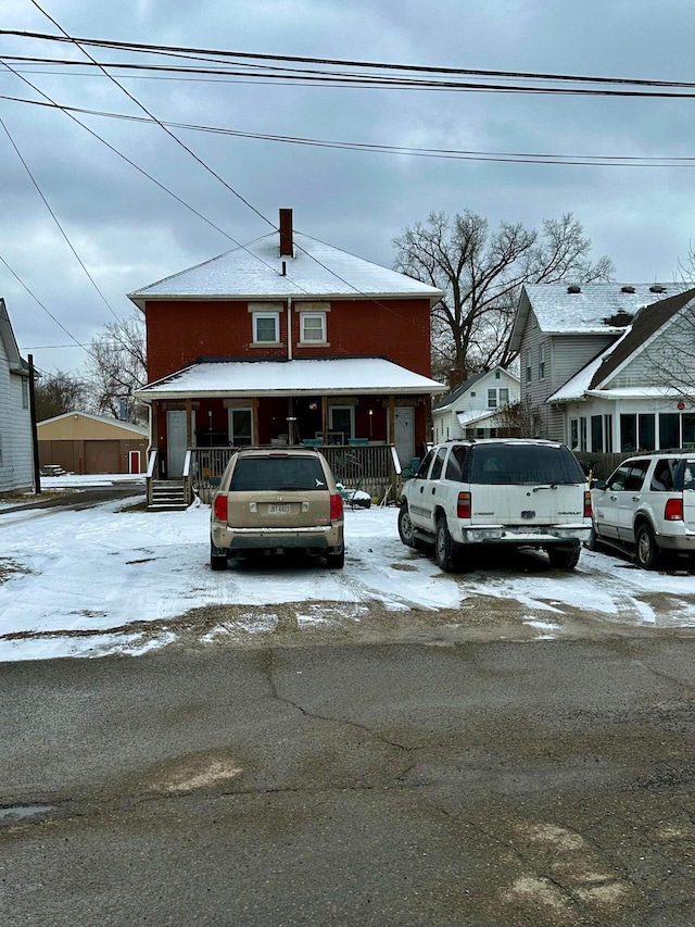 view of front of home featuring covered porch