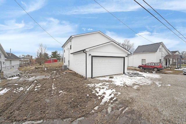 garage featuring central AC