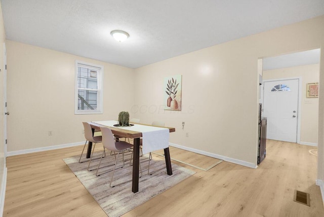 office space featuring light hardwood / wood-style flooring