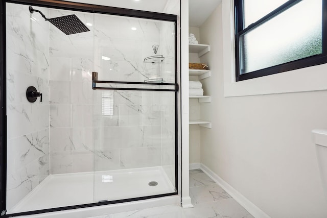 bathroom with walk in shower