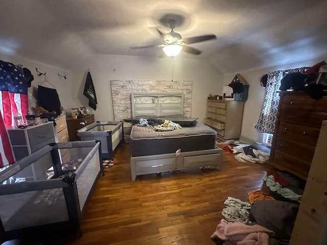 235 Oak St, Marion, OH 43302 - bedroom with dark wood-type flooring and ceiling fan