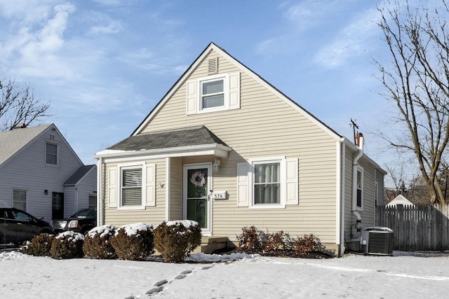 bungalow-style house with central AC