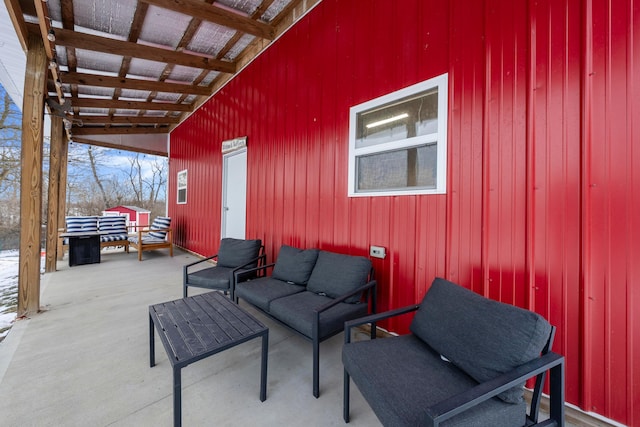 view of patio / terrace with an outdoor hangout area