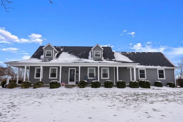 view of front of property with a porch