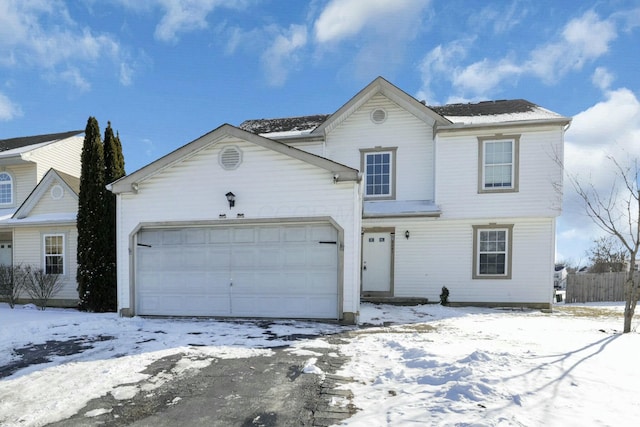 traditional home with an attached garage