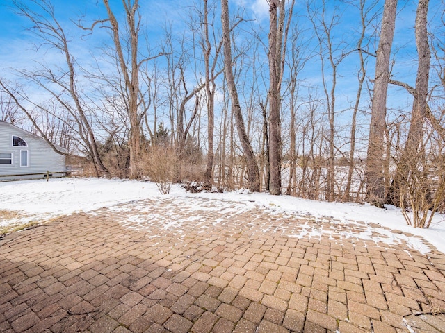 view of snowy yard