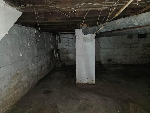 view of basement