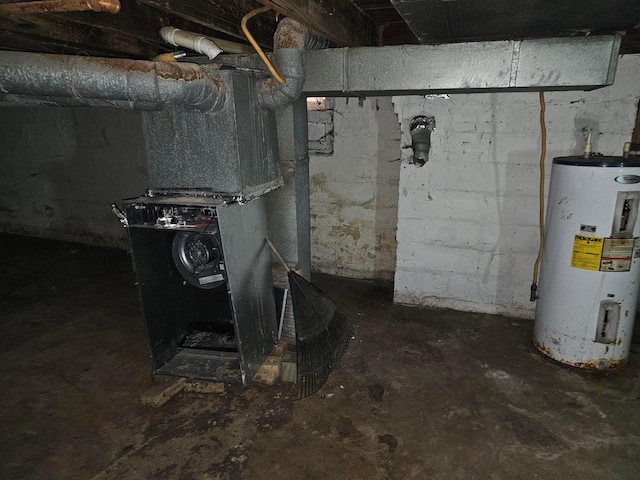 utilities with heating unit and water heater