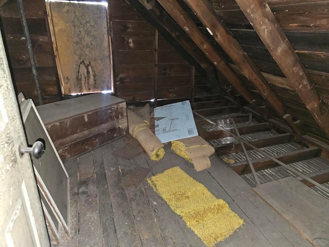 view of attic