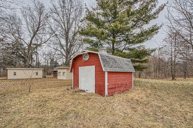 view of shed