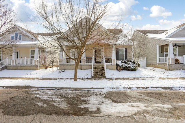 view of front of house with covered porch