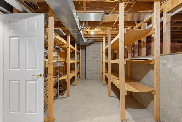 view of storage area