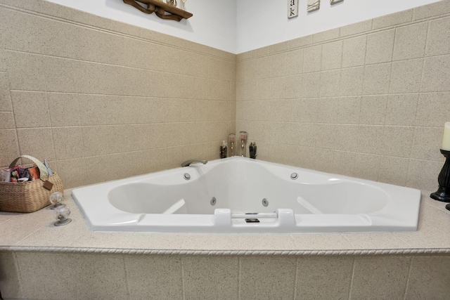 bathroom featuring a jetted tub