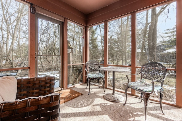 view of sunroom / solarium