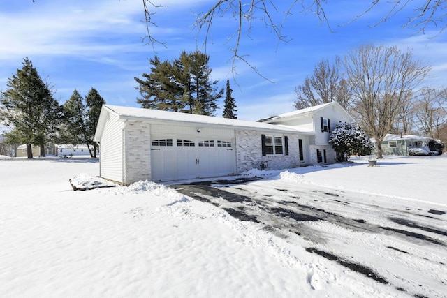 exterior space featuring an attached garage