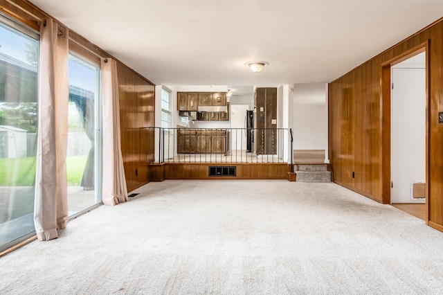 2715 Kenview Rd S, Columbus, OH 43209 - unfurnished room with light colored carpet and wood walls