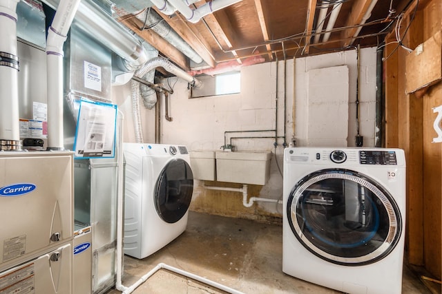 2715 Kenview Rd S, Columbus, OH 43209 - laundry room with a sink, separate washer and dryer, and laundry area